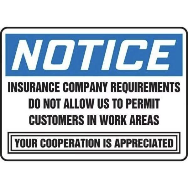 Accuform OSHA NOTICE Safety Sign EYE MPPA805XV MPPA805XV - main